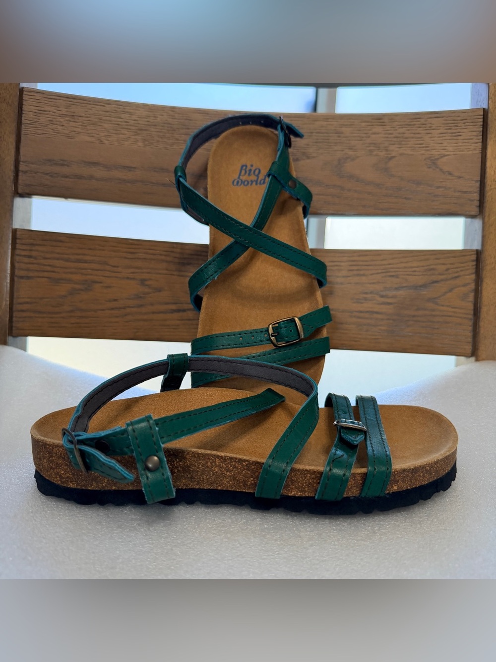 BioWorld Green Garden Sandals women sz 38
